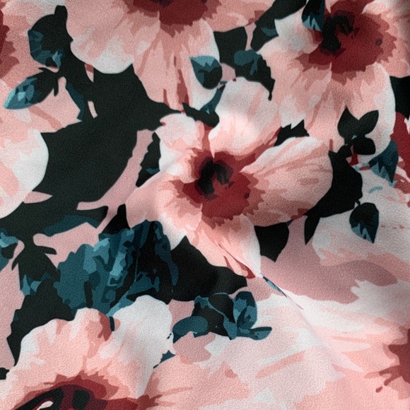 Albion Pink and Teal Floral and Striped Swim Suit, size M. - Picture 6 of 10